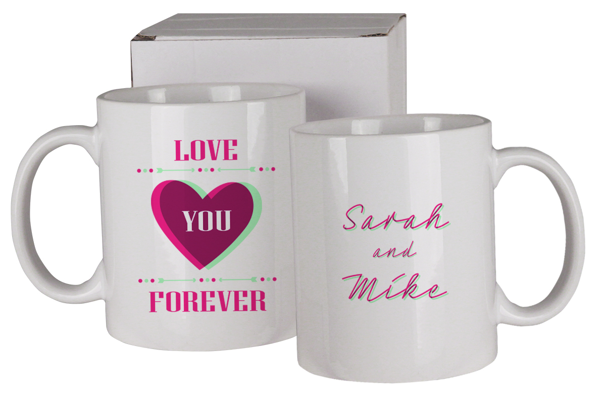 11 oz. White Ceramic Mug - Love You Forever | byqqp.com